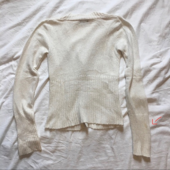 Y2K My Michelle Soft Ivory Button Down Cardigan, L - Picture 6 of 9